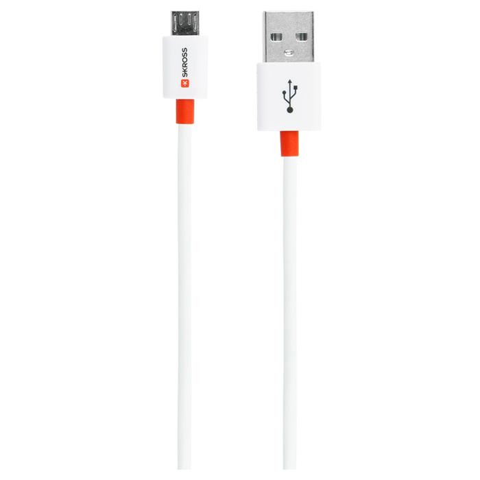 SKROSS USB AM/Micro-BM White 1m (2.700202-E) - зображення 1
