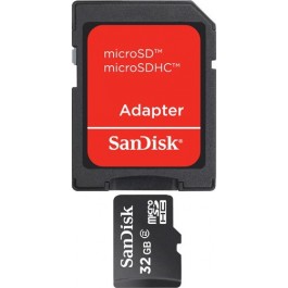   SanDisk 32 GB microSDHC Class 4 + SD adapter SDSDQM-032G-B35A