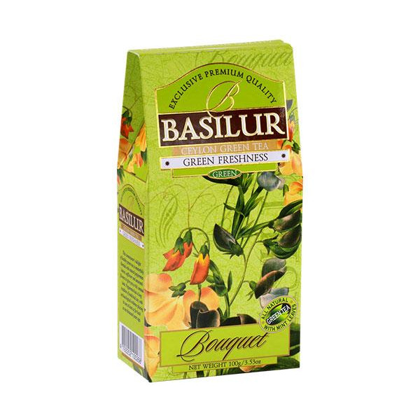 Basilur Чай зеленый рассыпной Букет Зеленая свежесть картон 100 г (4792252100268) - зображення 1