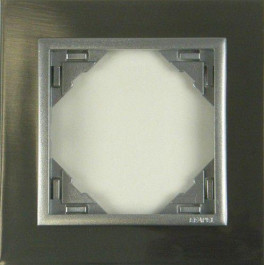 EFAPEL Рамка одинарная универсальная LOGUS, сталь, пласт. вставка алюминий (90910 TIA)