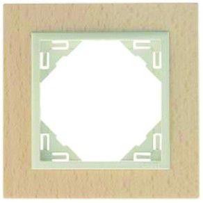 EFAPEL Рамка одинарная универсальная LOGUS, бук, пласт. вставка перламутр (90910 TFP) - зображення 1