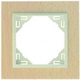 EFAPEL Рамка одинарная универсальная LOGUS, бук, пласт. вставка перламутр (90910 TFP)