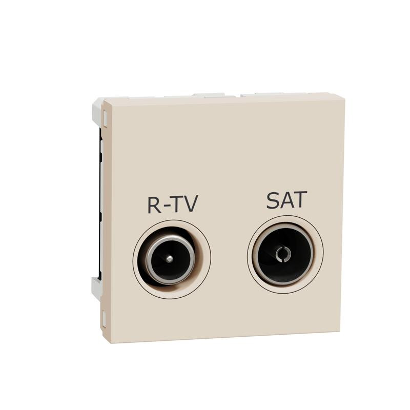 Schneider Electric Unica New R-TV/SAT бежевый (NU345444) - зображення 1