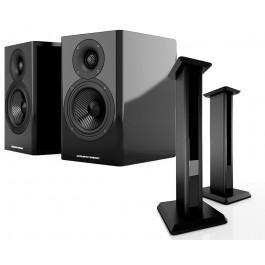 Acoustic Energy AE 500 & Stands Piano Gloss Black