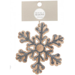 House of seasons Украшение декоративное деревянное, Снежинка, в асс. 10 см, (8718861620351SNIZHINKA)