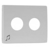 EFAPEL Центральная панель розетки аудио LOGUS, стерео, белоснежный (90701 TBR) - зображення 1