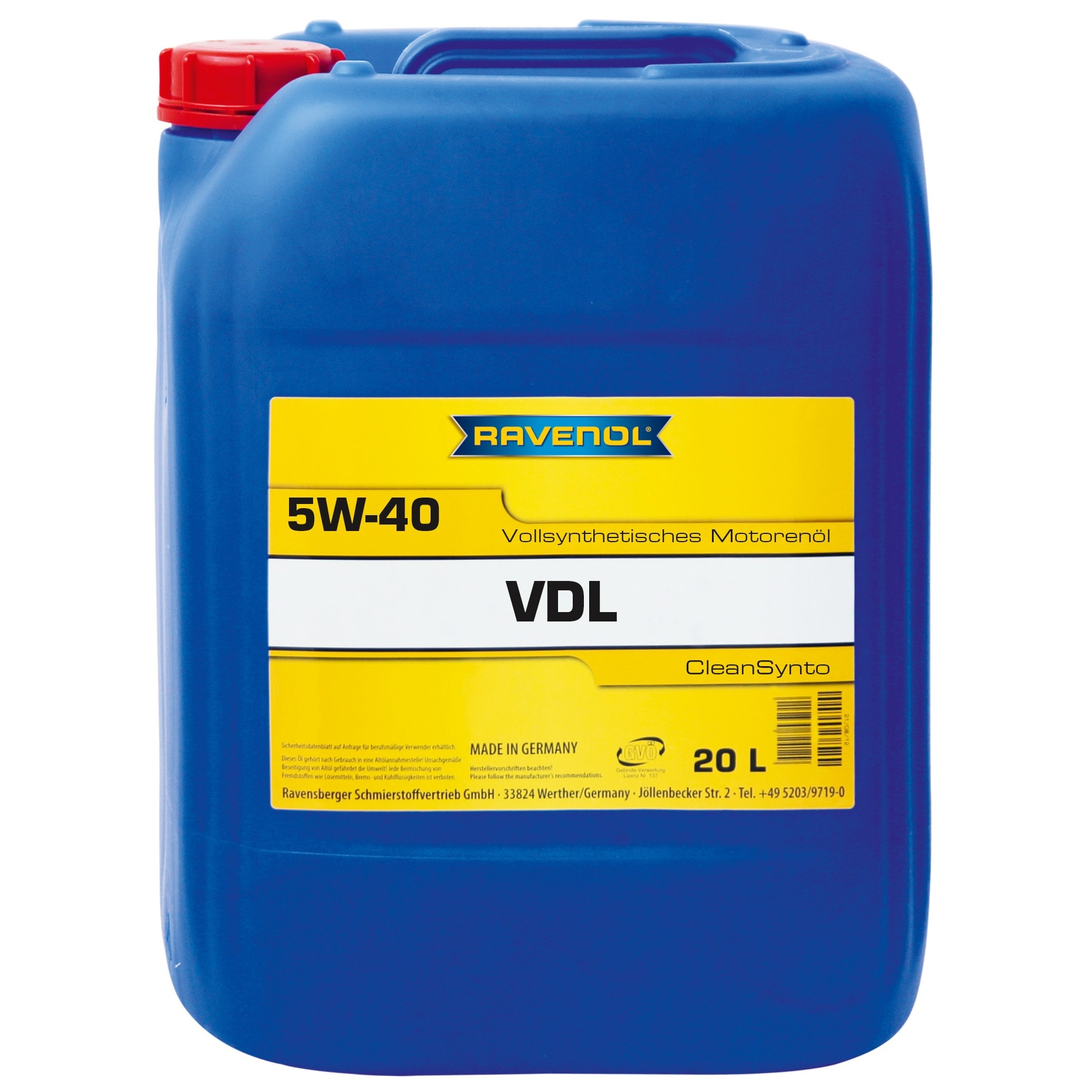 RAVENOL VDL 5W-40 20л - зображення 1