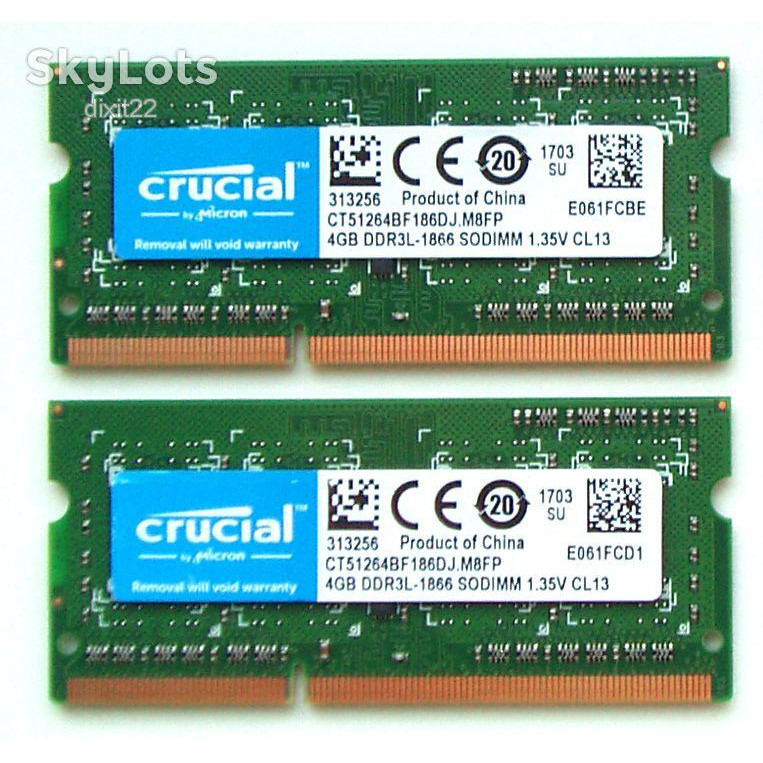 Crucial 4 GB SO-DIMM DDR3L 1866 MHz (CT51264BF186DJ) - зображення 1