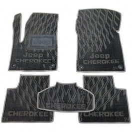 AVTO-TEX Текстильные коврики в салон Jeep Cherokee 2014- (V) серые AVTO-Tex