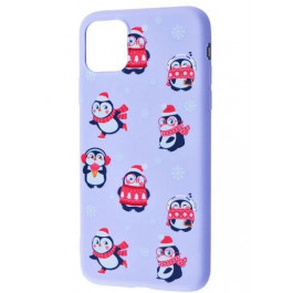 WAVE Fancy Winter Case (TPU) iPhone 12/12 Pro (white bear and penguins/dark blue)