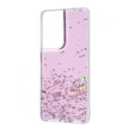 WAVE Confetti Case (TPU) Samsung Galaxy S21 Ultra pink