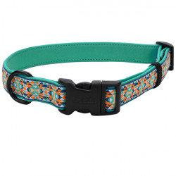 Coastal Нашийник  Ribbon Weave Collar для собак темно-бірюзовий з кісточками XS 1.6х20-30 см (55190)