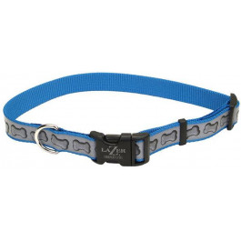 Coastal Нашийник  Lazer для собак світловідбиваючий блакитний 2.5 смx45-71 см (36964)