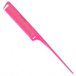 Ingrid Cosmetics Розовая расческа с пластиковым шпикулем и линейкой Y5 Exotic color line 23 см (Y5-886 PIN)