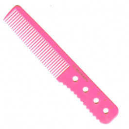 Ingrid Cosmetics Розовая расческа с ручкой и линейкой Y5 Exotic color line 16 см. (Y5-887 PIN)