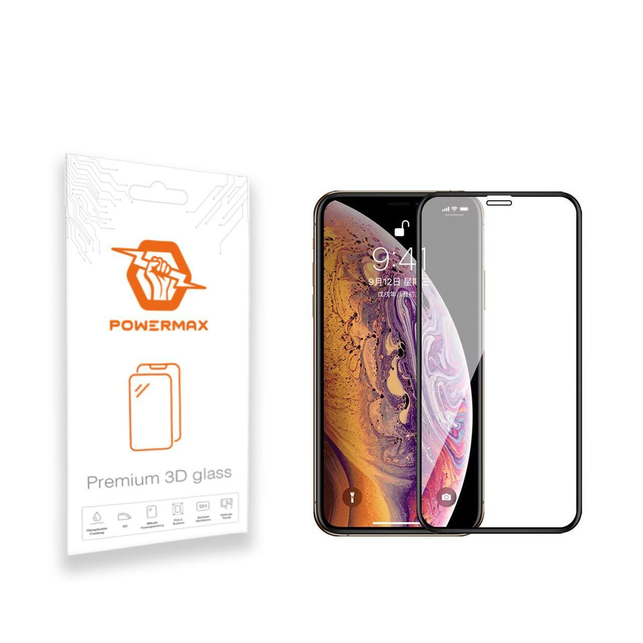 Powermax 3D Premium Apple iPhone X, iPhone XS, iPhone 11 Pro Black (PWRMX3DIPHXB) - зображення 1