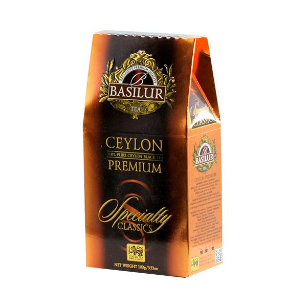 Basilur Черный чай Цейлон Оранж Пекое картон 100 г - зображення 1
