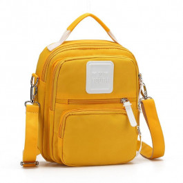 LaGaffe Мини рюкзак  1088 "To Youth" из эко ткани с водоотталкивающими свойствами и 6 карманами, 5л Желтый (