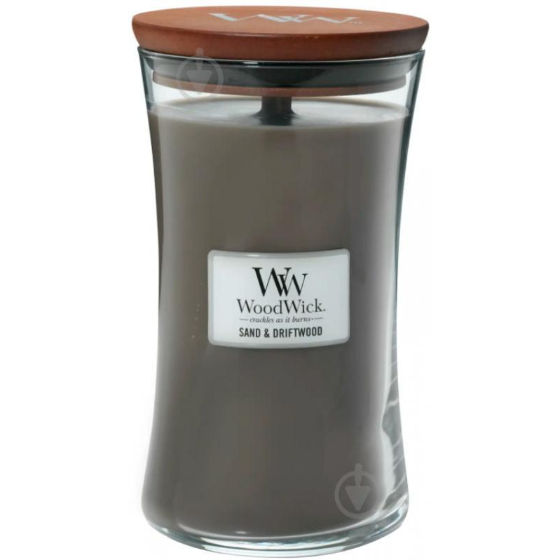 WoodWick Свічка ароматична Large Sand & Driftwood 609 г (5038581054759) - зображення 1