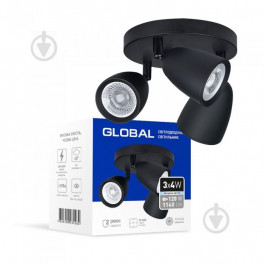 Global Светильник светодиодный GSL-01C 4100K 3x12 Вт черный