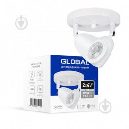 Global Светильник светодиодный GSL-01C 4100K 2x8 Вт белый