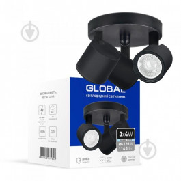 Global Светильник светодиодный GSL-02C 4100K 3x12 Вт черный