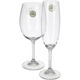 Fiora Набор бокалов для шампанского и вина Moments 220 мл и 450 мл 12 шт.