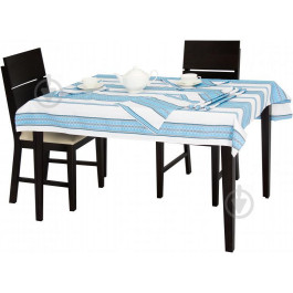 Едельвіка Комплект столовый скатерть 230x150 см и 6 салфеток синий