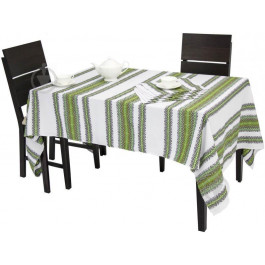 Едельвіка Комплект столовый скатерть 230x150 см и 6 салфеток зеленый