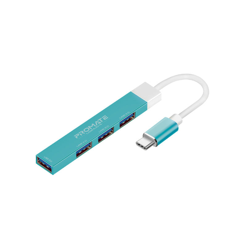 Promate 4-in-1 Multi-Port USB-C Data Hub Blue (litehub-4.blue) - зображення 1