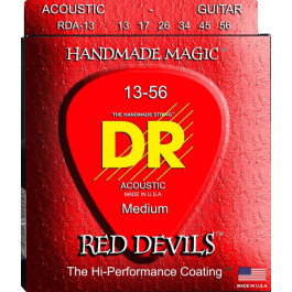   DR Струны для акустической гитары RDA-13 Red Devils Phosphor Bronze Acoustic Guitar Strings Medium-Heav