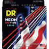 DR NUSAE-10 Hi-Def Neon Red White & Blue K3 Coated Medium Electric Guitar Strings 10/46 - зображення 1