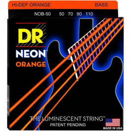 DR NOB-50 Hi-Def Neon Orange K3 Coated Heavy Bass 4 Strings 50/110
