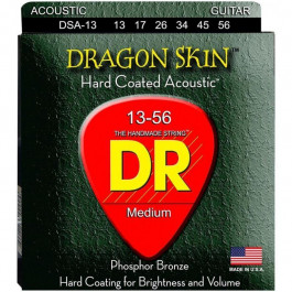 DR Струны для акустической гитары DSA-13 AGON SKIN (13-56) Heavy
