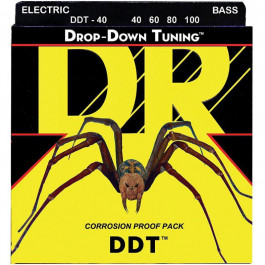 DR Струны для бас-гитары  DDT-40 Drop-Down Tuning Light Bass 4-Strings 40/100