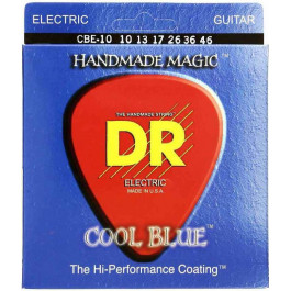 DR CBE-10 Cool Blue Medium Coated Electric Guitar Strings 10/46