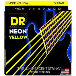 DR NYE7-9 Hi-Def Neon Yellow K3 Coated Light 7-String Electric Guitar 9/52