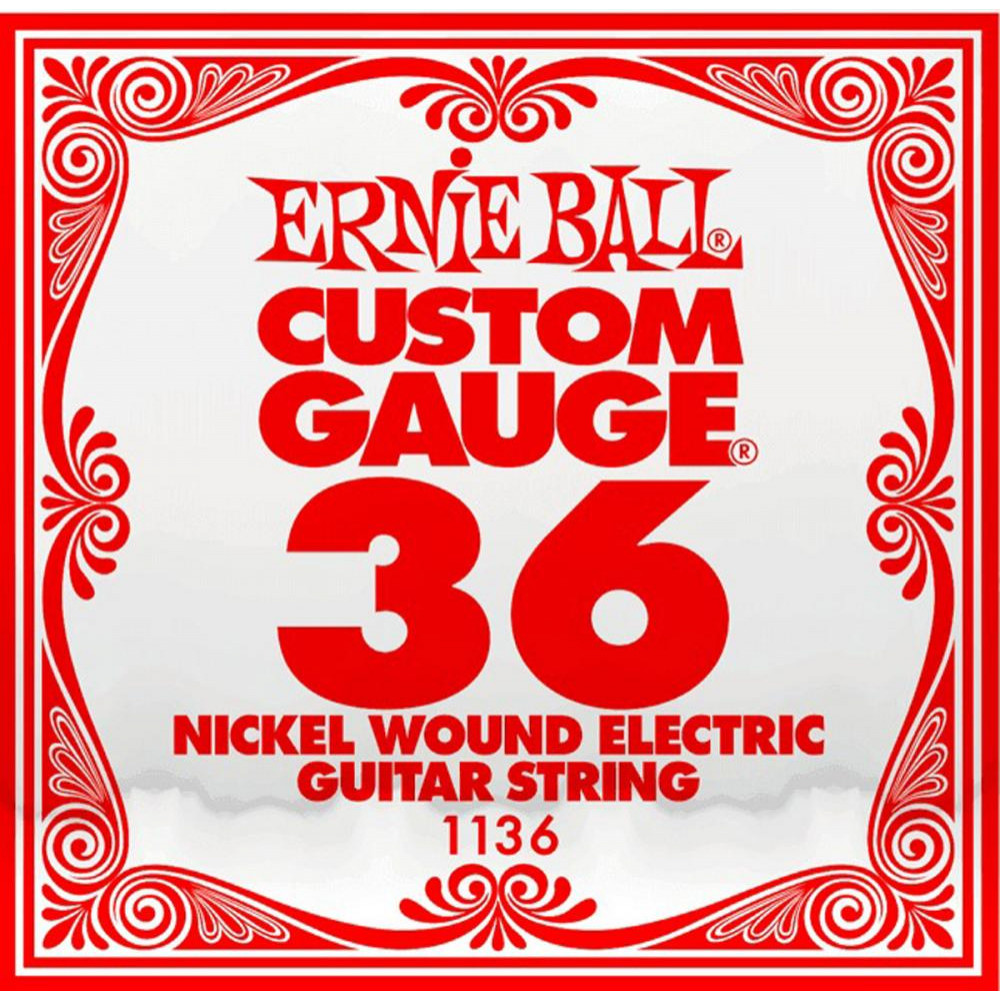 Ernie Ball Струна 1136 Nickel Wound Electric Guitar String .036 - зображення 1