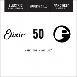 Elixir Струна  13351 Nanoweb Stainless Steel Electric Bass String .050