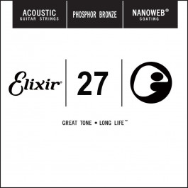 Elixir Струна 14127 Acoustic Nanoweb Phosphor Bronze .027