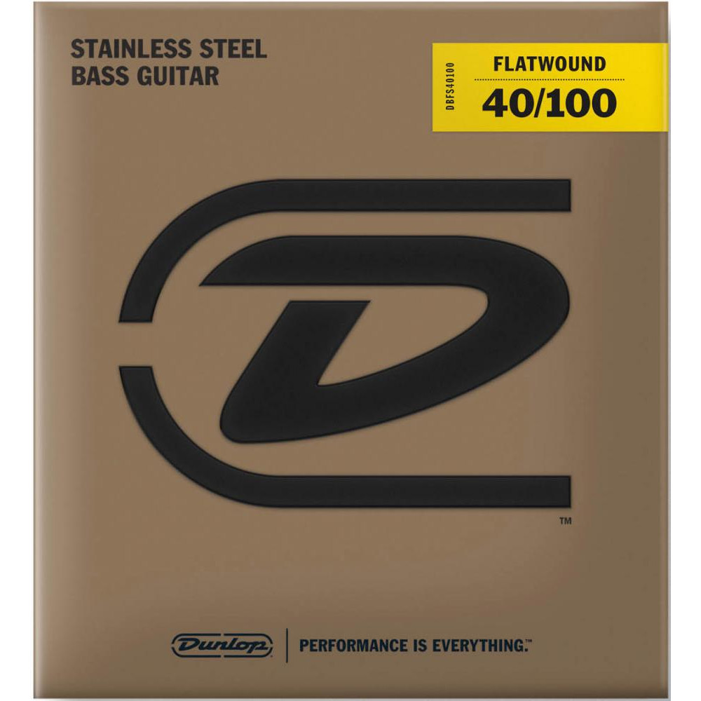 Dunlop DBFS40100 Stainless Steel Flatwound Light Bass 4-Strings 40/100 - зображення 1