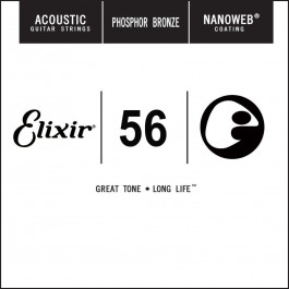 Elixir Струна 14156 Acoustic Nanoweb Phosphor Bronze .056