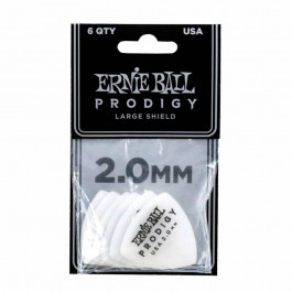 Ernie Ball Медиаторы  9338 White Large Shield Prodigy Picks 6-Pack 2.0 mm (6 шт.)