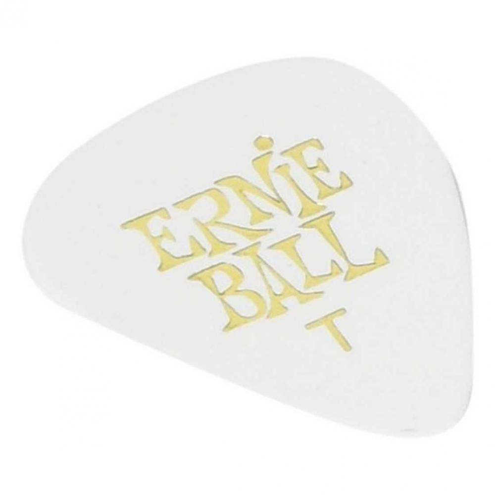 Ernie Ball Медиатор  9101 Thin White Guitar Pick 0.46 mm (1 шт.) - зображення 1