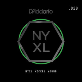 D'Addario Струна  NYNW028 Nickel Wound Single String .028