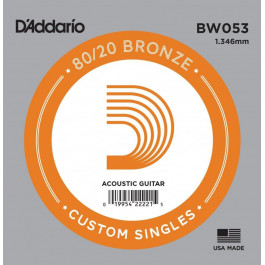 D'Addario Струна BW053 80/20 Bronze .053