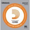 D'Addario Струна BW021 80/20 Bronze .021 - зображення 1