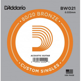 D'Addario Струна BW021 80/20 Bronze .021