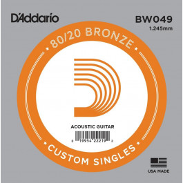 D'Addario Струна BW049 80/20 Bronze .049