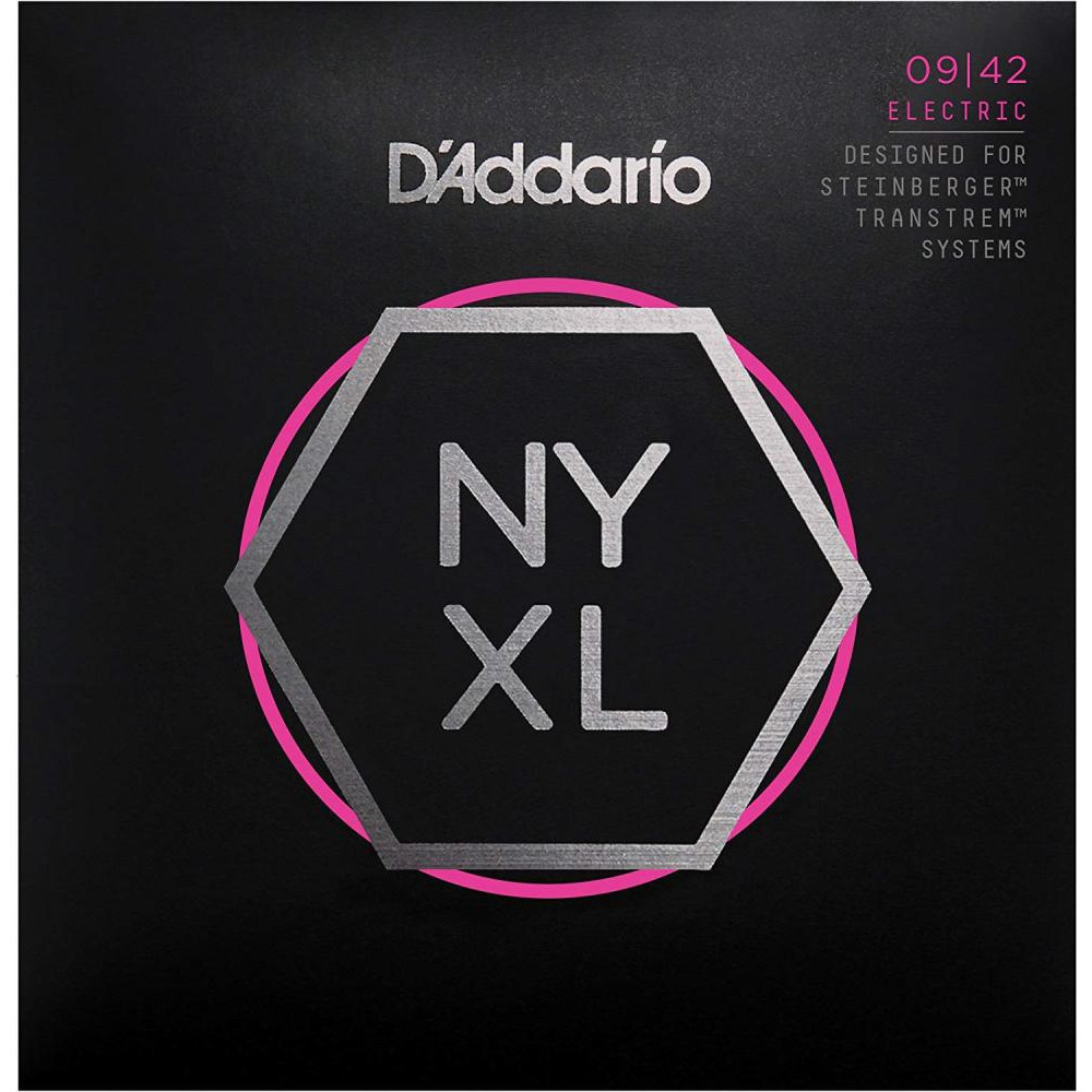 D'Addario NYXLS0942 Double Ball End Steinberger Nickel Wound Super Light Electric Guitar Strings 9/42 - зображення 1